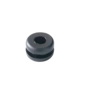 Okrúhla káblová priechodka x 6,4 cm Polyvinylchlorid (PVC) čierny 10 kusov