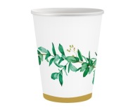 Papierové poháre s listami 250 ml 6 ks.