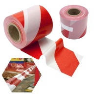 Výstražná páska ČERVENÁ A BIELA ​​100 mm x 100 m