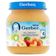 Jablkový dezert s broskyňami po 4. mesiaci