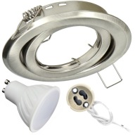 POHYBLIVÁ HALOGÉNOVÁ LAMPA + GU10 5W NEUTRÁLNA LED ŽIAROVKA 4000K + ZÁSUVKA