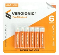 ALKALICKÉ BATÉRIE 1,5V AAA R03 VERGIONIC 6 ks