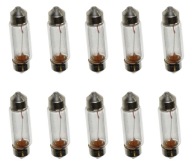 10X Žiarovka 12V 5W C5W Rúrka WSK WFM MZ JAWA ROMET