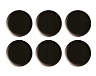 Magnety na tabuľu 20mm, čierne, 6 kusov
