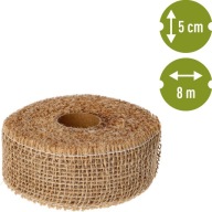 Ekologická jutová textilná páska v kotúči 5 cm 8 m