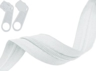 PÁSKA NA Zips 3mm ŠPIRÁLOVÝ Zips BIELY 10m + 20 zips