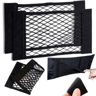 2x ORGANIZÁTOROVÁ SIEŤ S VRECKOM NA VELCRO DO KUFORU AUTA SILNÁ KAPACITA 50x25