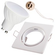 LED SET GU10 5W halogénové SVIETIDLÁ BIELE ŠTVRTÉ