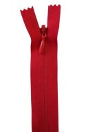 Vnútorný tkaný zips C3 25 cm Červený