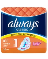 Always Classic Hygienické vložky s krídelkami 10 ks.