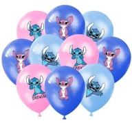NARODENINOVÉ BALÓNY LILO A STITCH STITCH STICH SIMBA ANGEL HEL NARODENINY 12 ks