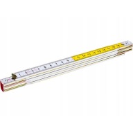 Biela a žltá drevená miera Drel MZW-0010 - 1m