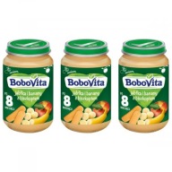 Bobovita Dezert Jablká a banány s piškótou 3 ks