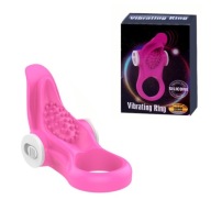 VIBRAČNÝ SILIKÓNOVÝ EREKČNÝ KRUH NA PENIS, STIMULÁCIA KLITORA