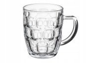 Sklenený hrnček na pivo Nixon 540 ml s hrubým skleneným uškom