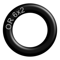 Oring 6x2 NBR70 guma odolná voči oleju (50 ks)