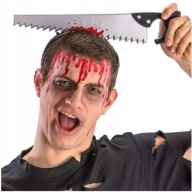 PÍLA HLAVU HLAVA HALLOWEENSKÝ KROJ KRV