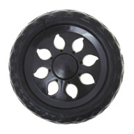 NÁHRADNÉ KOLESO NA KOČÍK 16CM, ČIERNA, 1KS