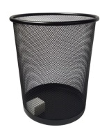 Kovový sieťový odpadkový kôš do kancelárie Net black 10 litrov