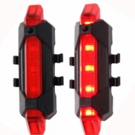 5 LED zadné svetlo na bicykel, 5V nabíjanie cez USB