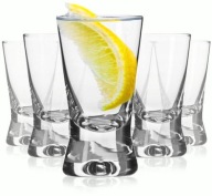 Poháre na vodku Krosno X-line 25ml, sada 6 ks