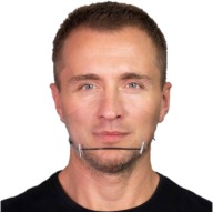 Ochranná maska, priehľadná, polovičný štít