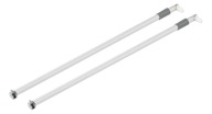 Okrúhle zábradlie do zásuvky METALBOX L-500 mm, biela RAL9010 AMIX