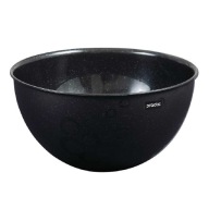 VEĽKÁ KUCHYŇSKÁ PLASTOVÁ MISKA NA ŠALÁT, OVOCIE, 6L, okrúhla, OVÁLNA, čierna