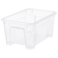 IKEA SAMLA TRANSPARENTNÁ BOX 28x19x14 cm 5 l