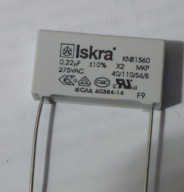 Kondenzátor 220nF 0,22uF 275V MKP X2 3 kusy ISKRA