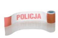 Výstražná páska 10 cm POLICAJNÁ potlač bielo-červená silná rolka 100 metrov