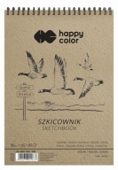 Špirálový skicár BIRDS A5, biely, 80 listov, 90g