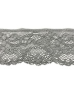 ŠTÝLOVÁ OZDOBNÁ ČIPKA 5CM, ELASTICKÁ, SIVÁ