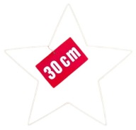 BIELA ​​kovová hviezda 30 cm - lapač snov