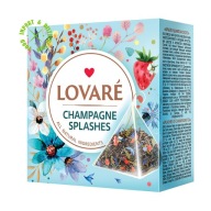 Lovare Champagne Splashes čierny a zelený čaj 15 pyramíd x 2g