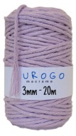 Točená bavlnená šnúra Macrame Ekologická ECO fialová 20m 3mm