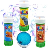 Tradičné mydlové bubliny pre deti s loptičkou na vrchnáku MIX 60 ml 8700
