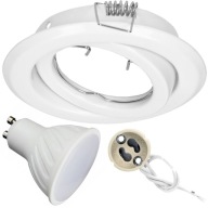 POHYBLIVÁ HALOGÉNOVÁ LAMPA + GU10 5W NEUTRÁLNA LED ŽIAROVKA 4000K + ZÁSUVKA