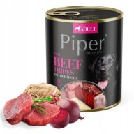 PIPER mokré krmivo pre psov hovädzie 800g konzerva