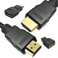 HDMI 2.0 UHD 4K kábel 1,5m + micro mini ADAPTÉRY