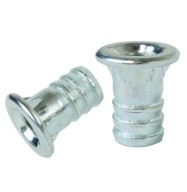 Zásuvka 10x M6 x 14 mm s golierom, tepaná nábytková vložka na drevo, nožičky