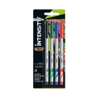 BIC jemné linky, 4 ks Intensity Medium, stredný hrot, rôzne farby, sada