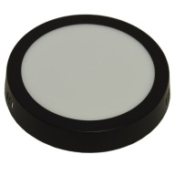 PRIDZERNÁ LAMPA Gerrit panel 12W LED 230V 4000K čierna ø16cm Okrúhla