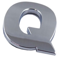 ZNAK PÍSMENO CHROMOVANÉ PÍSMENO Q Q VEĽKÉ 5,6 cm Z2U26