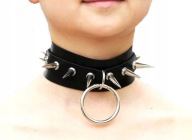 ČIERNA EKOKOŽENKA CHOKER BDSM GOTHIC PUNK GOLIER