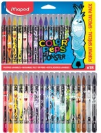 Popisovače MAPED COLORPEPS MONSTER 18 farieb v kartónovom obale