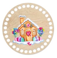 BSZ122-UV Podstavec košíka - potlač, kruh 15 cm - chatk