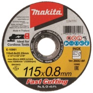 MAKITA REZNÝ KOTÚČ NA REZANIE OCELE 115x0,8x22mm TENKÝ E-10861