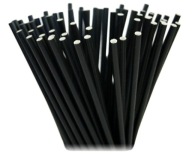 Papierové slamky 197x8mm čierne/100 kusov