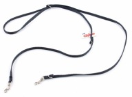 Vodítko pre psa TAPE nastaviteľné 20mm 110-185cm ČIERNA